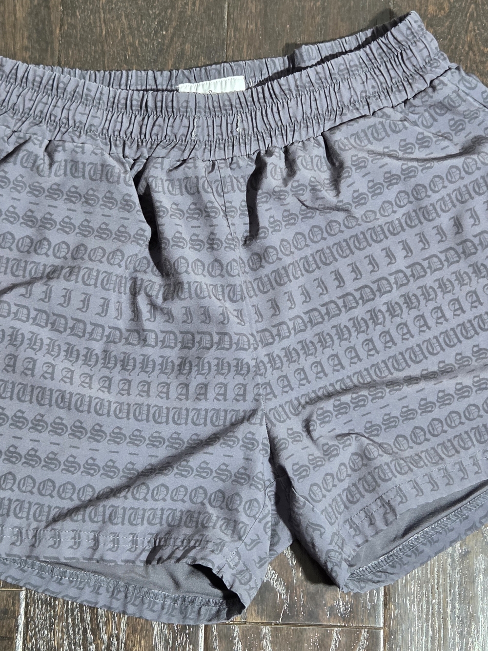 Squidhaus Shorts Men Size Large Lined All Over Print Logo Running Activewear Gym